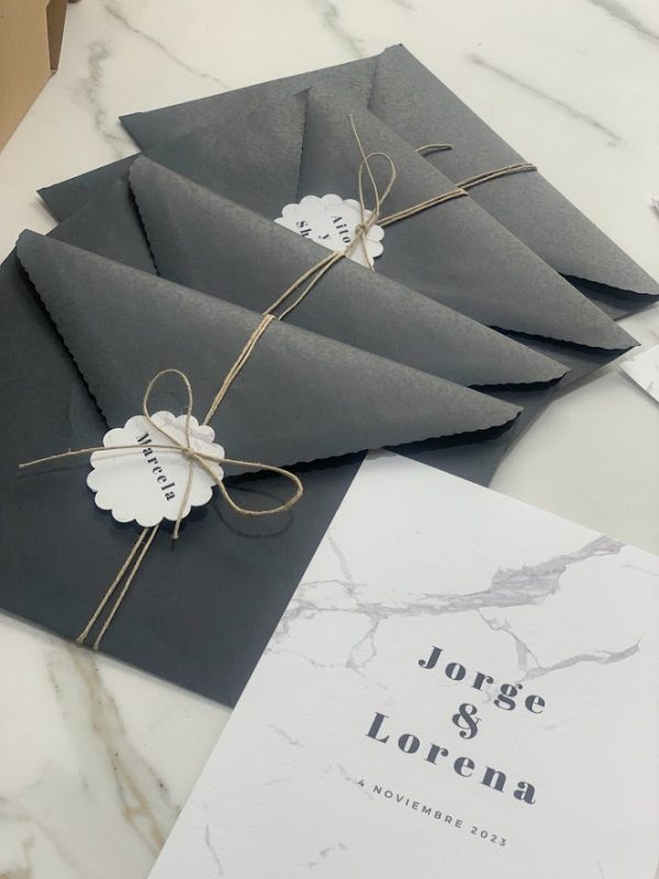 Invitación de boda con efecto Mármol - Imagen 2