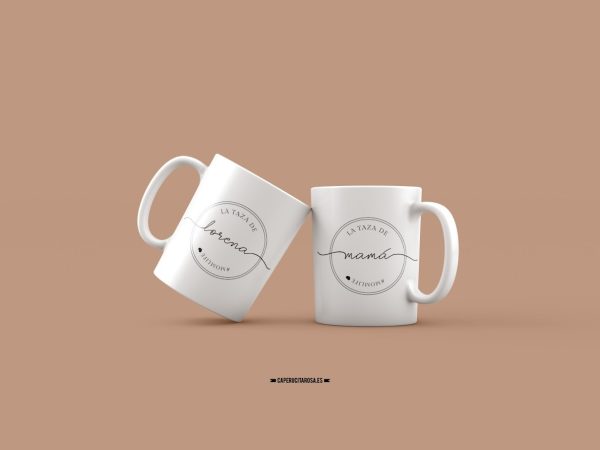 Taza de porcelana circular
